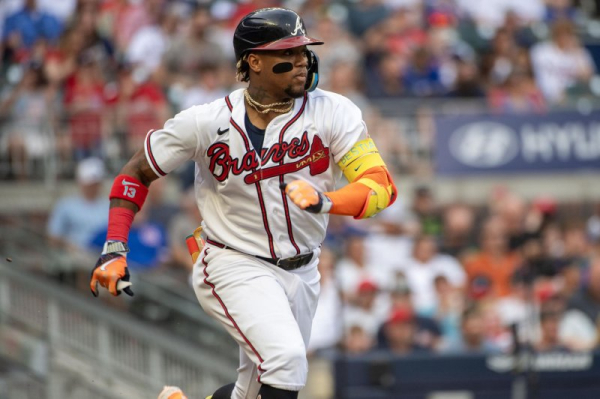 Fans run on field, collide with Braves star Ronald Acuna Jr.