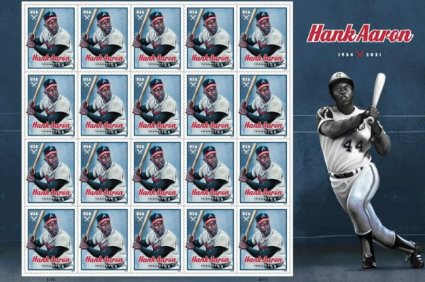 USPS honors Hank Aaron on 50th anniversary of record-breaking homer USPS honors Hank Aaron on 50th anniversary of record-breaking homer
