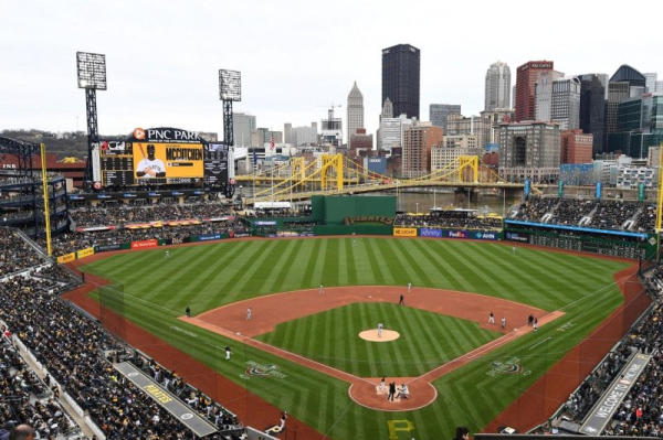 Man falls from right-field stands at PNC Park in Pittsburgh Man falls from right-field stands at PNC Park in Pittsburgh