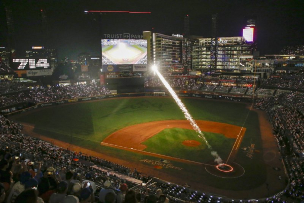 MLB honors Hank Aaron with high-tech recreation of 715th homer MLB honors Hank Aaron with high-tech recreation of 715th homer