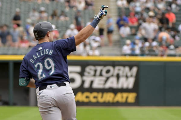 Mariners' Cal Raleigh ties Griffey, passes Mantle with homers 55, 56 Mariners' Cal Raleigh ties Griffey, passes Mantle with homers 55, 56
