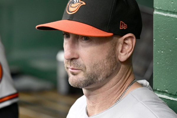 Baltimore Orioles manager Craig Albernaz OK after line drive hits face Baltimore Orioles manager Craig Albernaz OK after line drive hits face